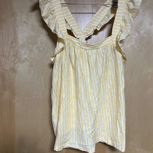 LC Lauren Conrad Tops - LC Lauren Conrad Yellow and White Striped Top